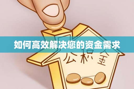 西沙如何高效解决您的资金需求